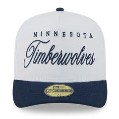 Minnesota Timberwolves 2025 NBA Draft A-Frame 59FIFTY Fitted Hat White/Navy - NBA