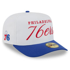 Philadelphia 76ers 2025 NBA Draft A-Frame 59FIFTY Fitted Hat White/Royal - NBA