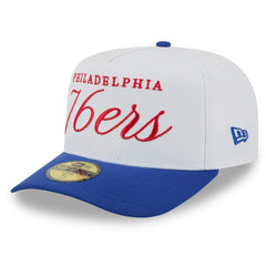 Philadelphia 76ers 2025 NBA Draft A-Frame 59FIFTY Fitted Hat White/Royal - NBA