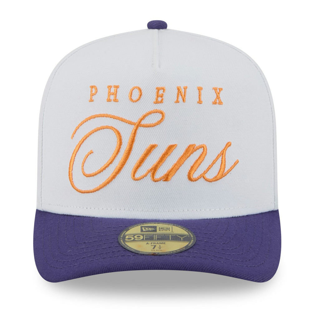 Phoenix Suns 2025 NBA Draft A-Frame 59FIFTY Fitted Hat White/Purple - NBA