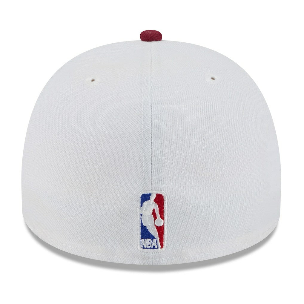 Cleveland Cavaliers 2025 NBA Draft A-Frame 59FIFTY Fitted Hat White/Wine - NBA