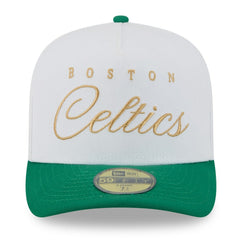 Boston Celtics 2025 NBA Draft A-Frame 59FIFTY Fitted Hat White/Kelly Green - NBA