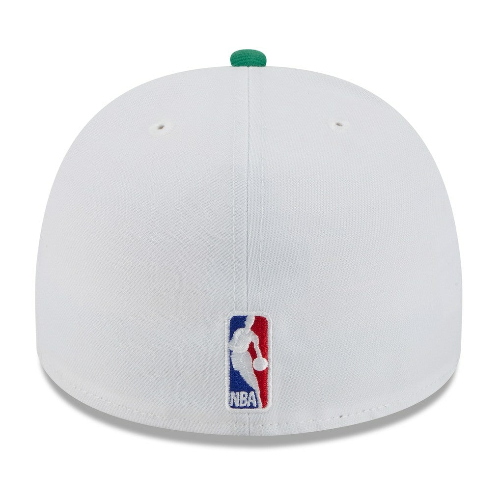 Boston Celtics 2025 NBA Draft A-Frame 59FIFTY Fitted Hat White/Kelly Green - NBA