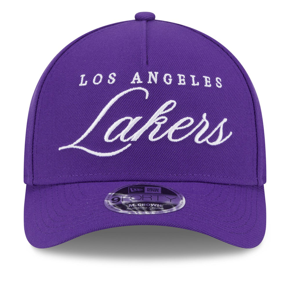 Los Angeles Lakers 2025 NBA Draft M-Crown A-Frame 9FORTY Adjustable Hat Purple - NBA