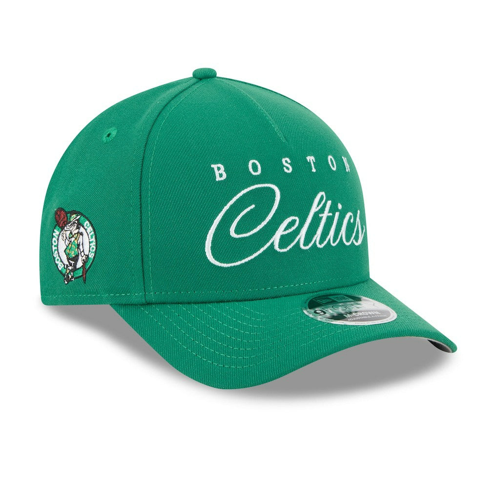 Boston Celtics 2025 NBA Draft M-Crown A-Frame 9FORTY Adjustable Hat Kelly Green - NBA