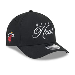 Miami Heat 2025 NBA Draft M-Crown A-Frame 9FORTY Adjustable Hat Black - NBA