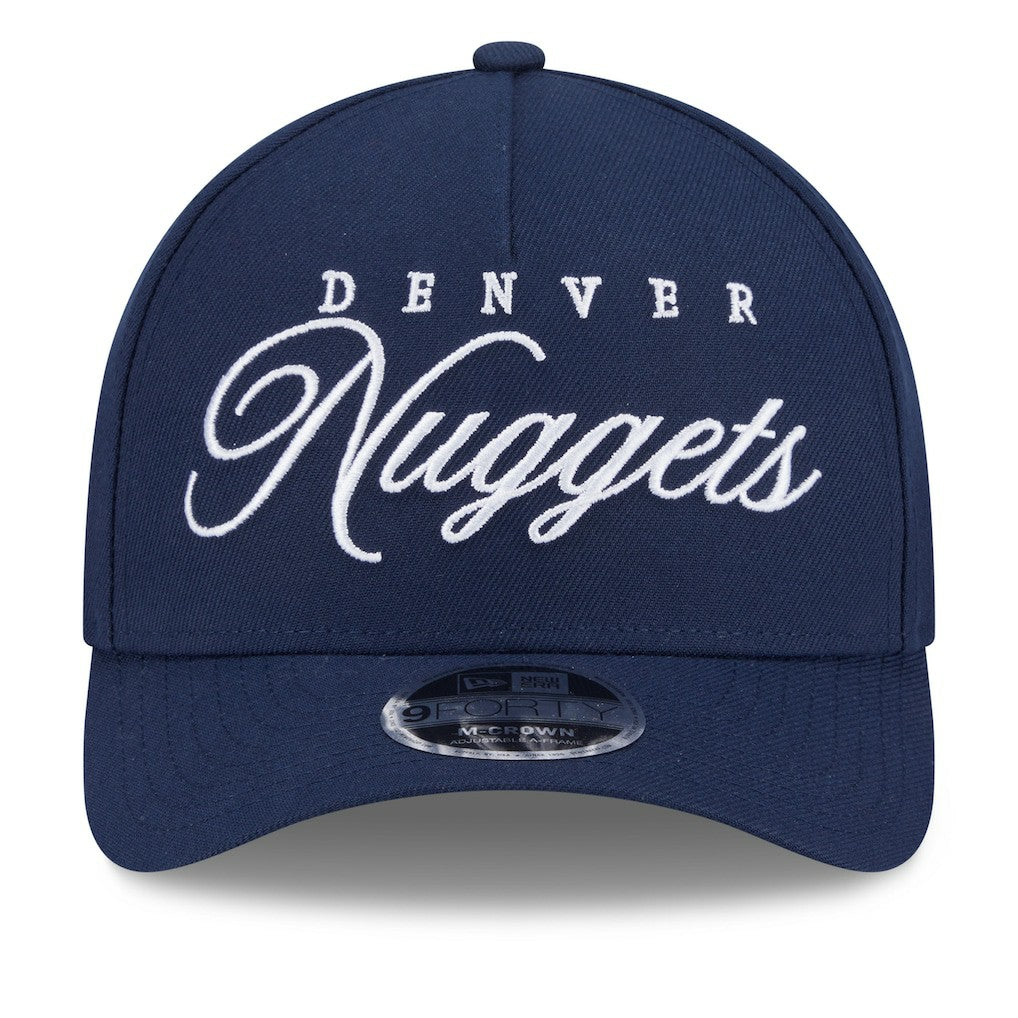 Denver Nuggets 2025 NBA Draft M-Crown A-Frame 9FORTY Adjustable Hat Navy - NBA