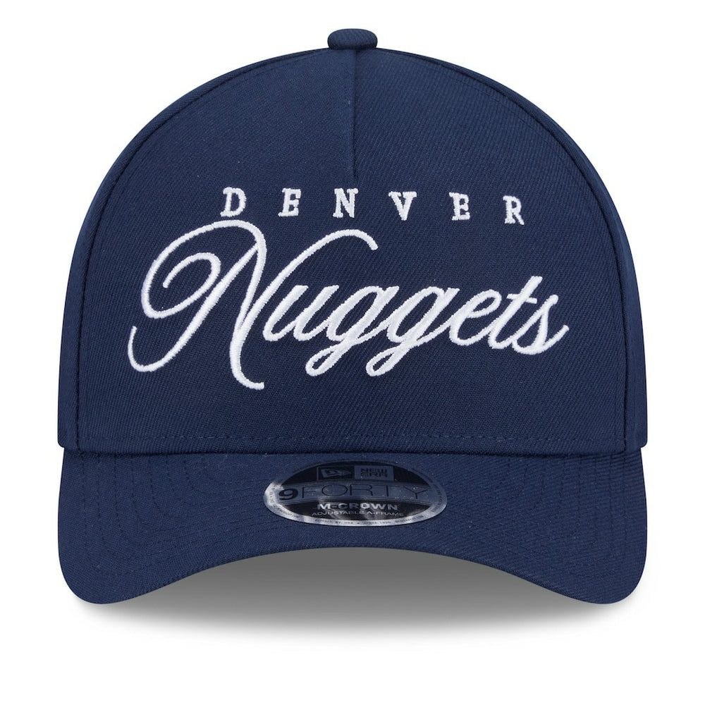 Denver Nuggets 2025 NBA Draft M-Crown A-Frame 9FORTY Adjustable Hat Navy - NBA