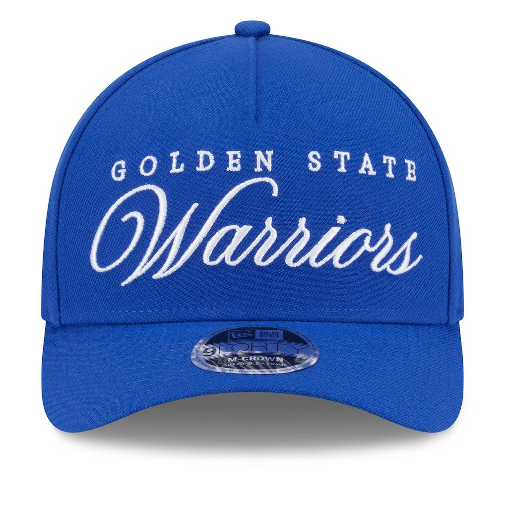 Golden State Warriors 2025 NBA Draft M-Crown A-Frame 9FORTY Adjustable Hat Royal - NBA