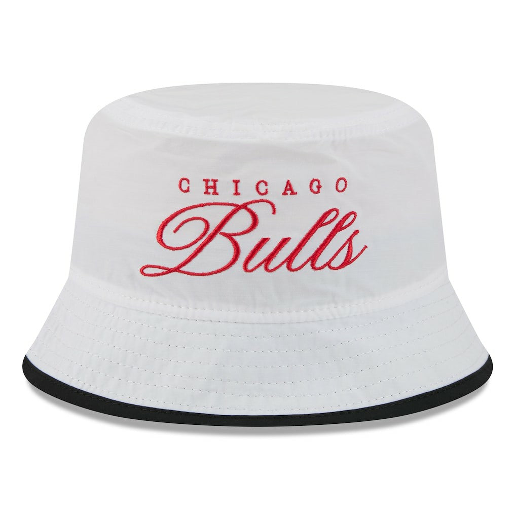 Chicago Bulls 2025 NBA Draft Nylon Bucket Hat White/Black - NBA