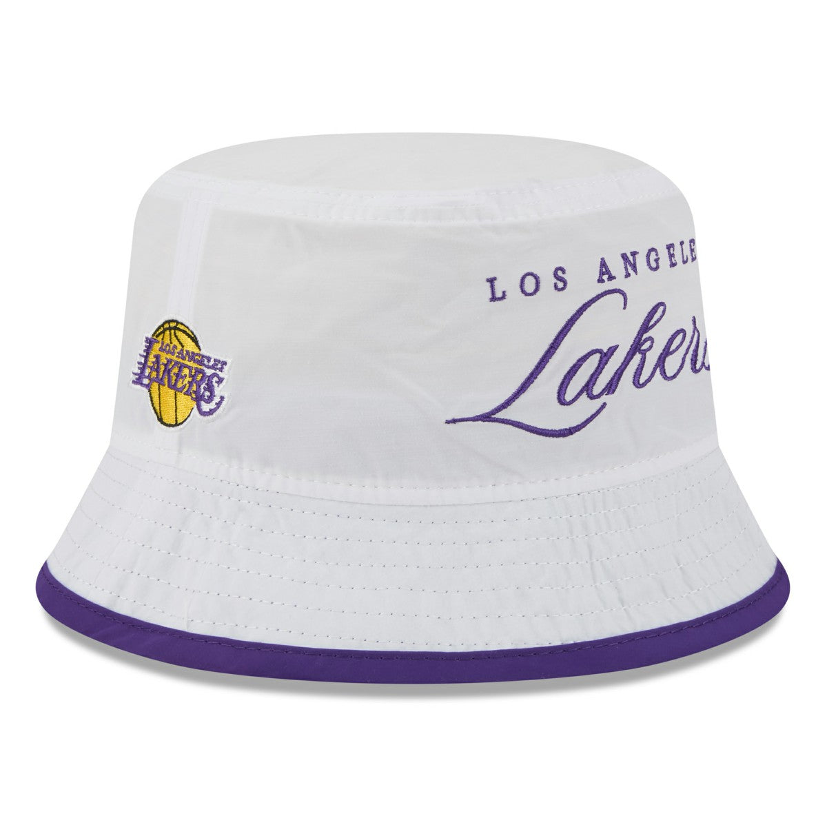 Los Angeles Lakers 2025 NBA Draft Nylon Bucket Hat White/Purple - NBA