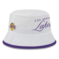 Los Angeles Lakers 2025 NBA Draft Nylon Bucket Hat White/Purple - NBA