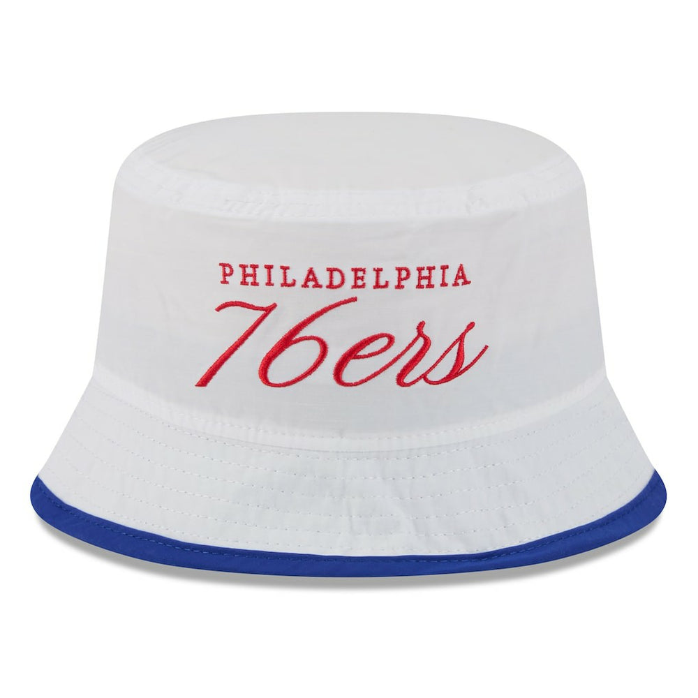 Philadelphia 76ers 2025 NBA Draft Nylon Bucket Hat White/Royal - NBA