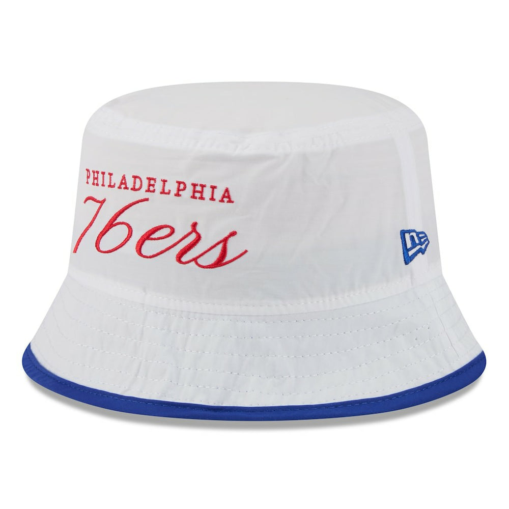 Philadelphia 76ers 2025 NBA Draft Nylon Bucket Hat White/Royal - NBA