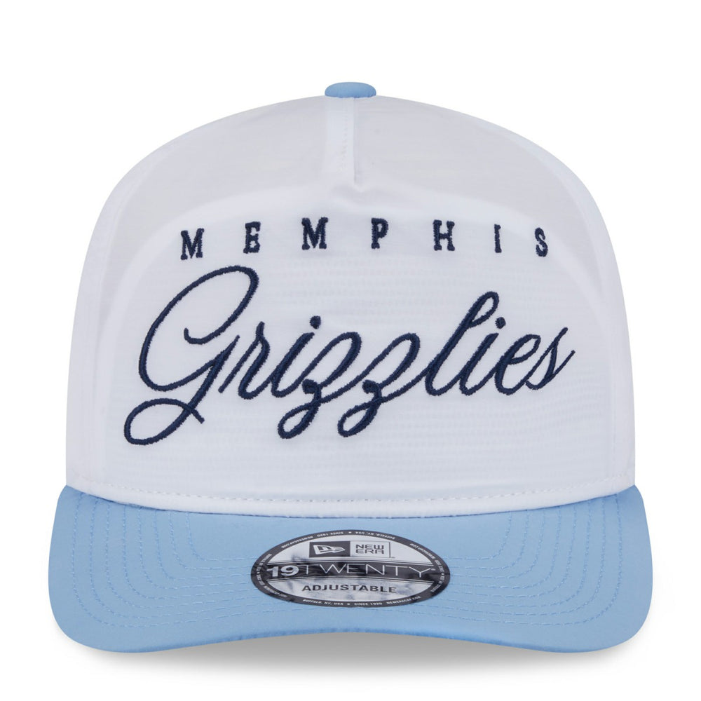 Memphis Grizzlies 2025 NBA Draft On-Stage Nylon 19TWENTY Adjustable Hat White/Light Blue - NBA