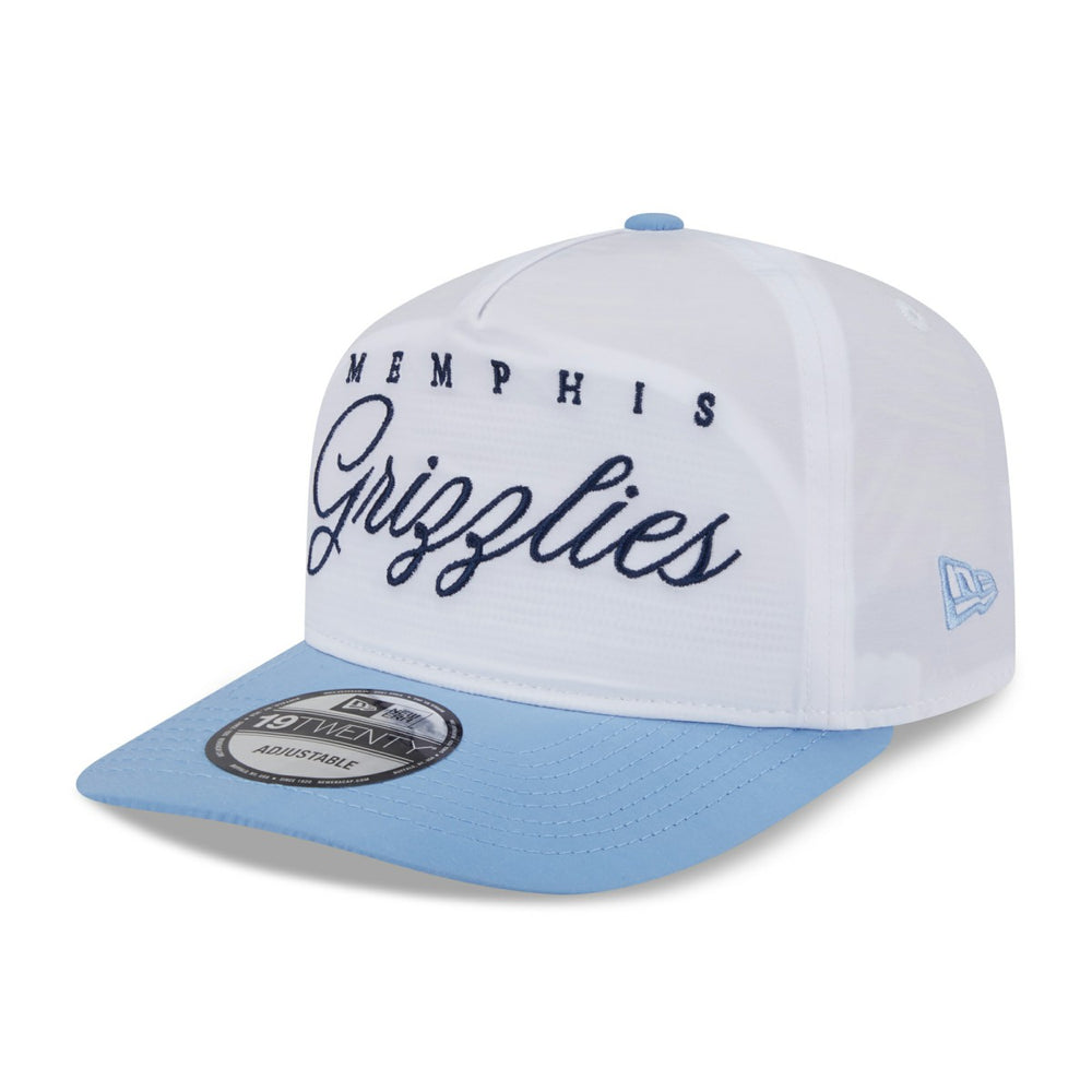 Memphis Grizzlies 2025 NBA Draft On-Stage Nylon 19TWENTY Adjustable Hat White/Light Blue - NBA