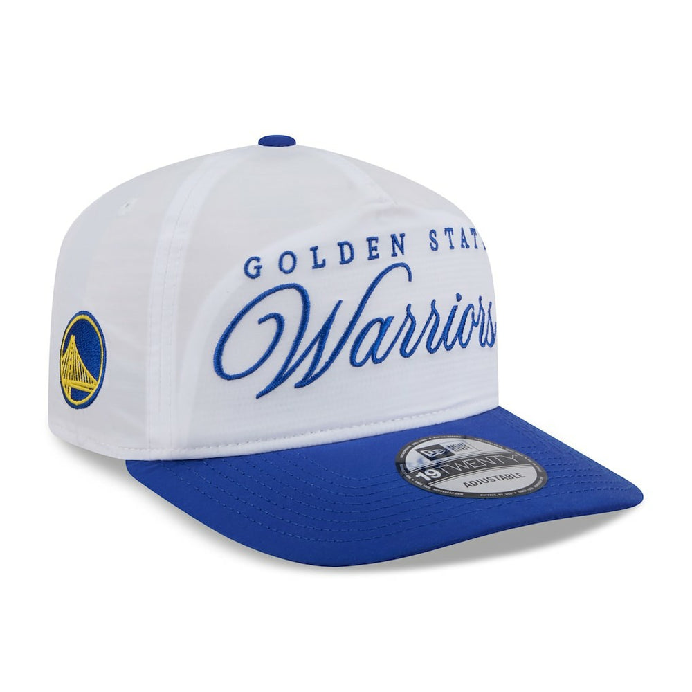 Golden State Warriors 2025 NBA Draft On-Stage Nylon 19TWENTY Adjustable Hat White/Royal - NBA