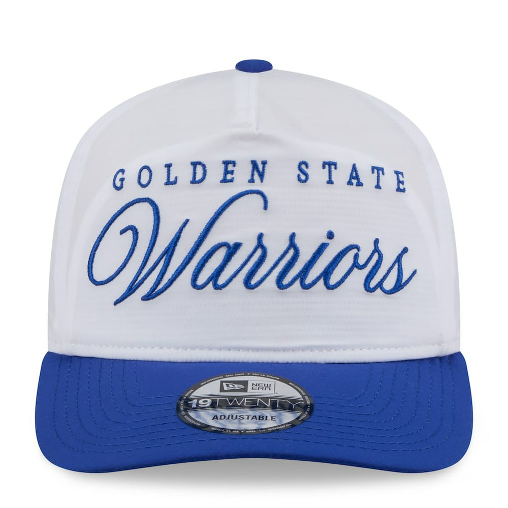 Golden State Warriors 2025 NBA Draft On-Stage Nylon 19TWENTY Adjustable Hat White/Royal - NBA