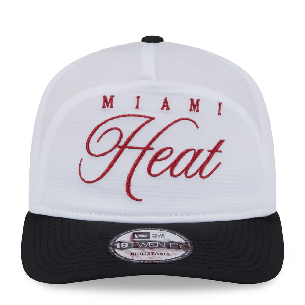 Miami Heat 2025 NBA Draft On-Stage Nylon 19TWENTY Adjustable Hat White/Black - NBA
