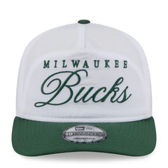 Milwaukee Bucks 2025 NBA Draft On-Stage Nylon 19TWENTY Adjustable Hat White/Hunter Green - NBA