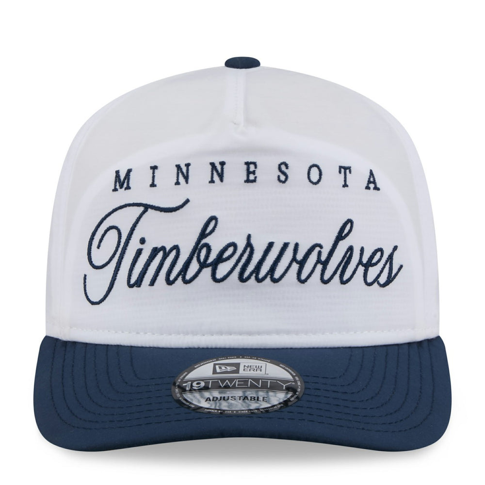 Minnesota Timberwolves 2025 NBA Draft On-Stage Nylon 19TWENTY Adjustable Hat White/Navy - NBA