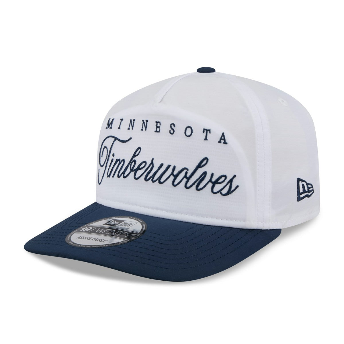 Minnesota Timberwolves 2025 NBA Draft On-Stage Nylon 19TWENTY Adjustable Hat White/Navy - NBA