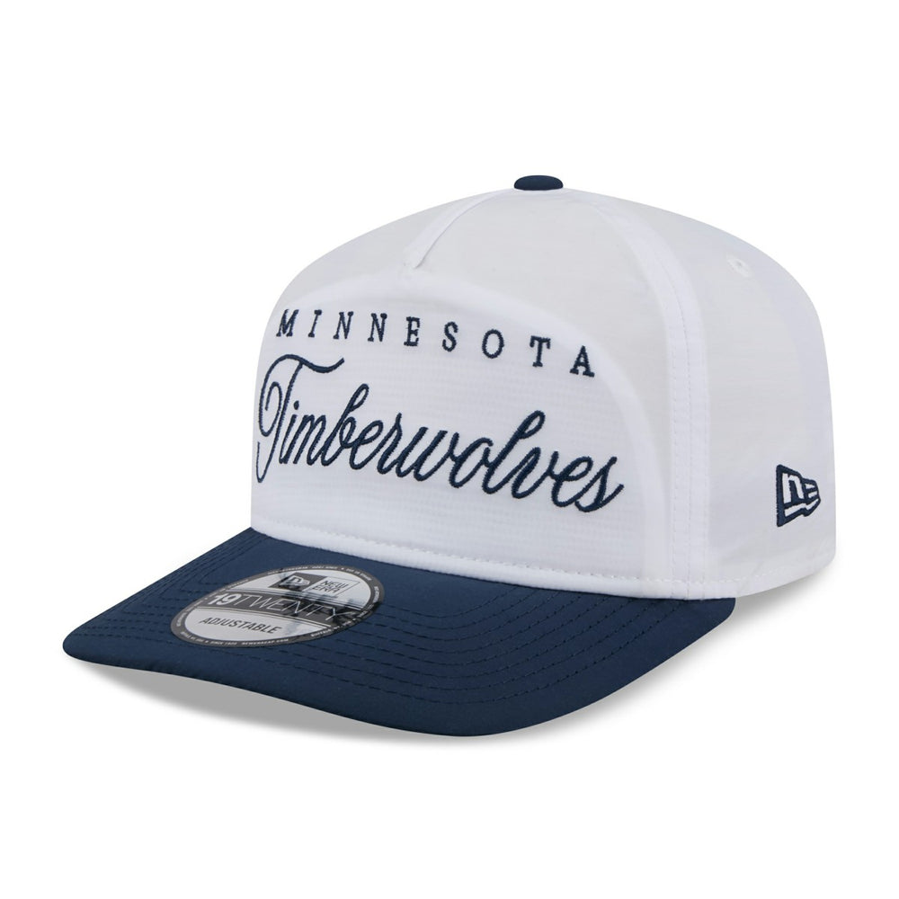 Minnesota Timberwolves 2025 NBA Draft On-Stage Nylon 19TWENTY Adjustable Hat White/Navy - NBA