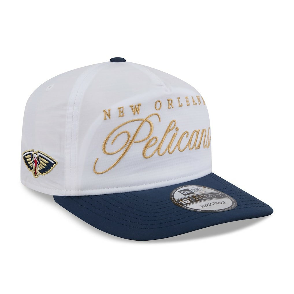 New Orleans Pelicans 2025 NBA Draft On-Stage Nylon 19TWENTY Adjustable Hat White/Navy - NBA