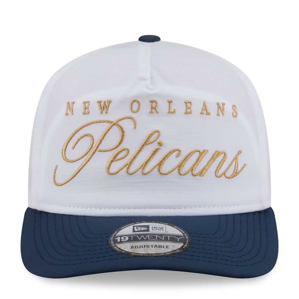 New Orleans Pelicans 2025 NBA Draft On-Stage Nylon 19TWENTY Adjustable Hat White/Navy - NBA