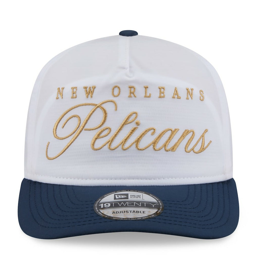 New Orleans Pelicans 2025 NBA Draft On-Stage Nylon 19TWENTY Adjustable Hat White/Navy - NBA