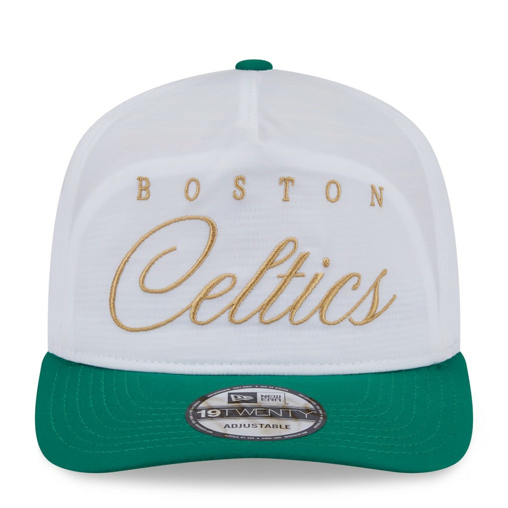 Boston Celtics 2025 NBA Draft On-Stage Nylon 19TWENTY Adjustable Hat White/Kelly Green - NBA