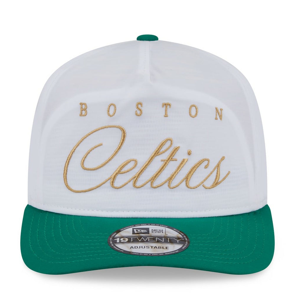 Boston Celtics 2025 NBA Draft On-Stage Nylon 19TWENTY Adjustable Hat White/Kelly Green - NBA
