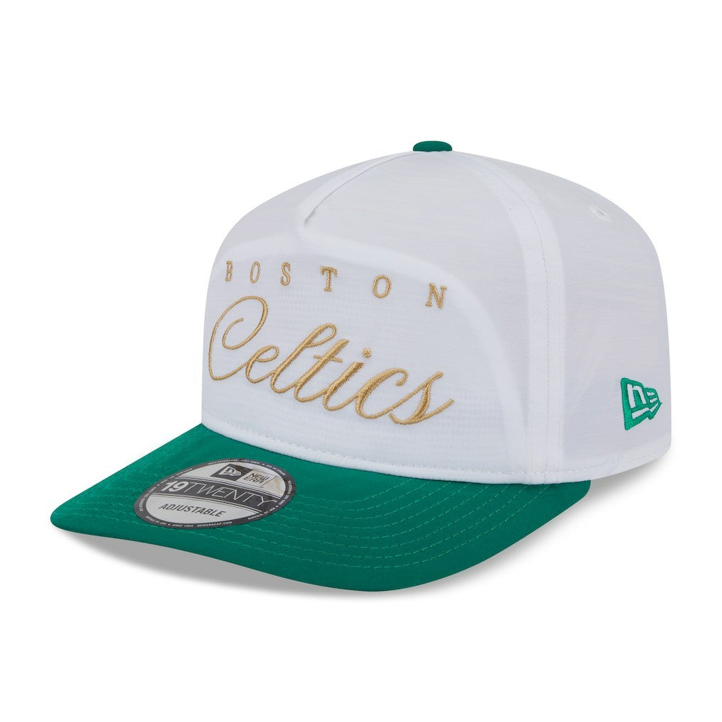 Boston Celtics 2025 NBA Draft On-Stage Nylon 19TWENTY Adjustable Hat White/Kelly Green - NBA