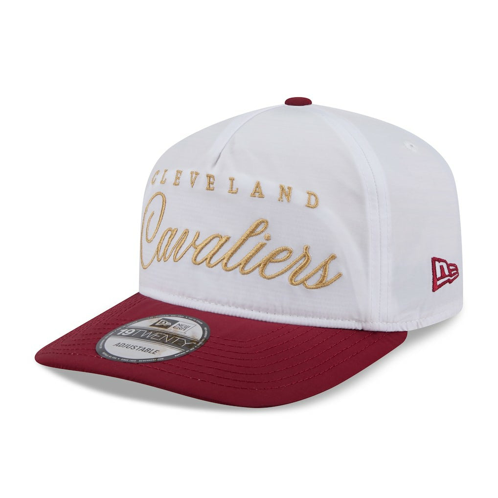 Cleveland Cavaliers 2025 NBA Draft On-Stage Nylon 19TWENTY Adjustable Hat White/Wine - NBA