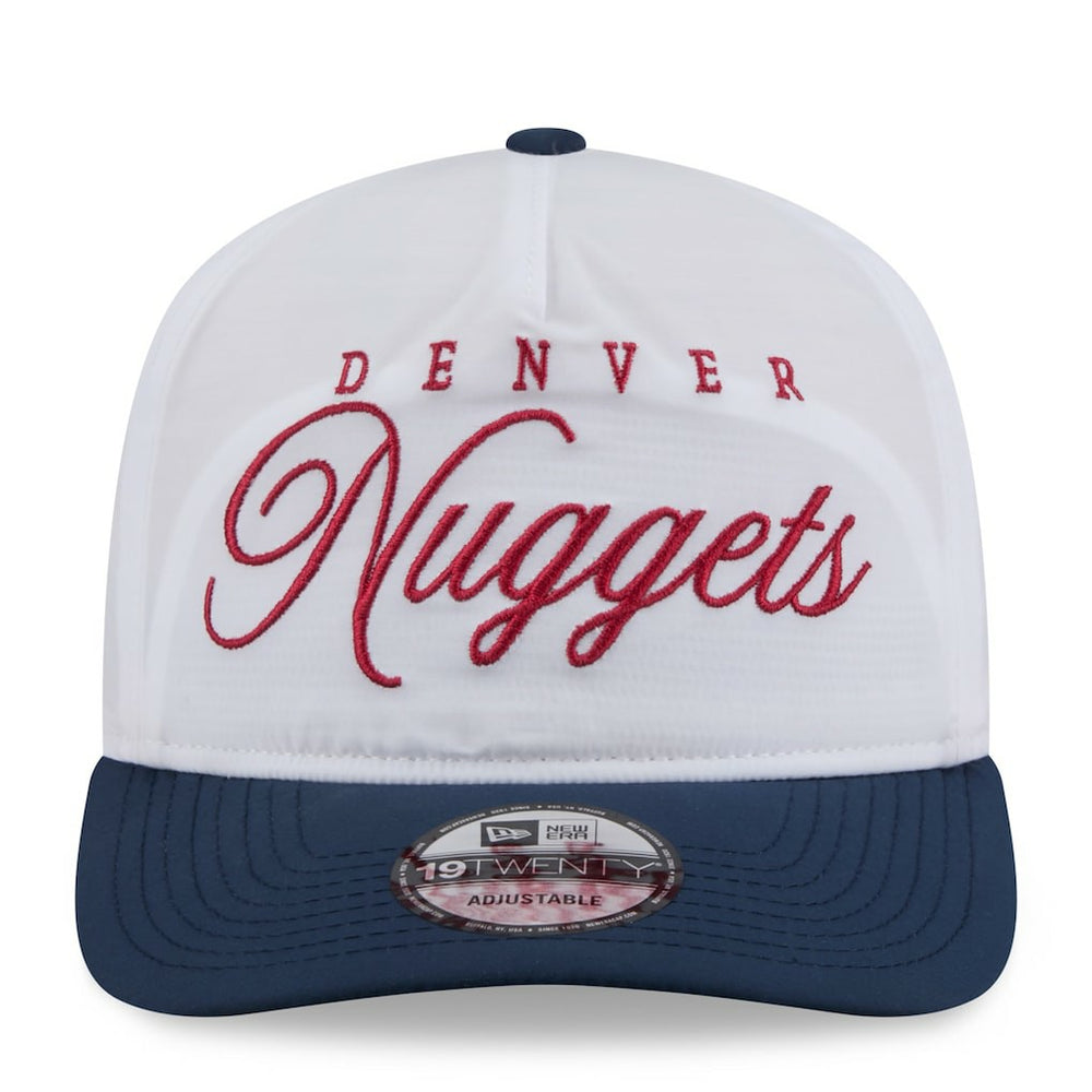 Denver Nuggets 2025 NBA Draft On-Stage Nylon 19TWENTY Adjustable Hat White/Navy - NBA