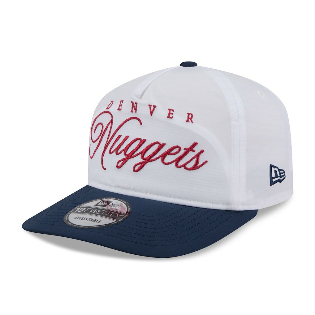 Denver Nuggets 2025 NBA Draft On-Stage Nylon 19TWENTY Adjustable Hat White/Navy - NBA
