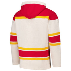 Calgary Flames '47 Rockaway Lacer Pullover Hoodie - Oatmeal - NHL