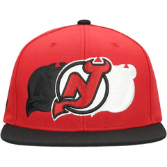 New Jersey Devils Mitchell & Ness Soul Triple Up Snapback Hat - Red - NHL