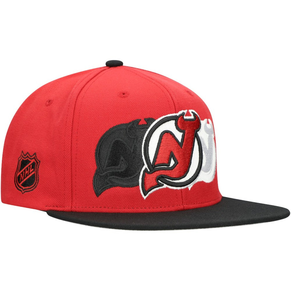 New Jersey Devils Mitchell & Ness Soul Triple Up Snapback Hat - Red - NHL