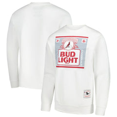 Arizona Cardinals x Bud Light The Crest Pullover Sweatshirt White | Mitchell & Ness