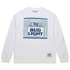 New York Giants x Bud Light The Crest Pullover Sweatshirt White | Mitchell & Ness