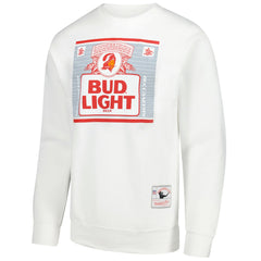 Tampa Bay Buccaneers x Bud Light The Crest Pullover Sweatshirt White | Mitchell & Ness