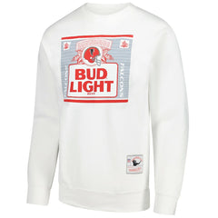 Atlanta Falcons x Bud Light The Crest Pullover Sweatshirt White | Mitchell & Ness