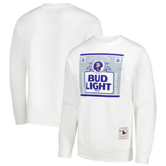 Denver Broncos x Bud Light The Crest Pullover Sweatshirt White | Mitchell & Ness