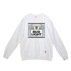 New Orleans Saints x Bud Light The Crest Pullover Sweatshirt White | Mitchell & Ness