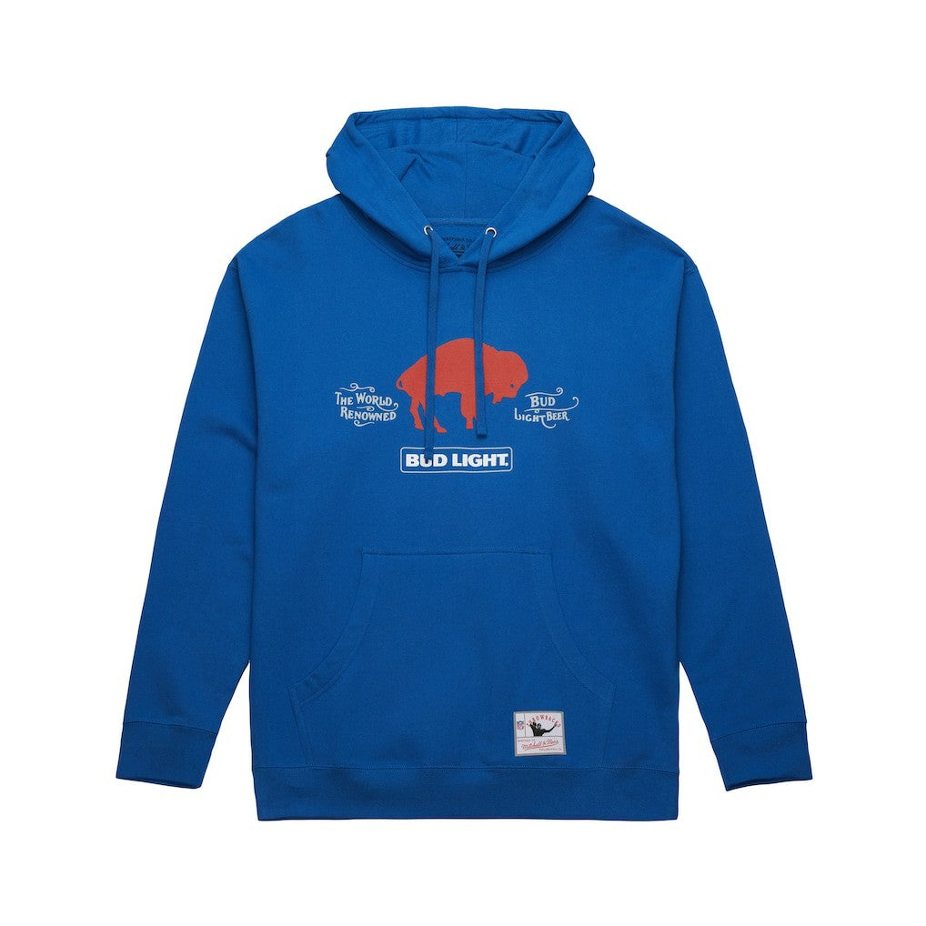 Buffalo Bills NFL x Bud Light Vintage Pullover Hoodie Royal | Mitchell & Ness