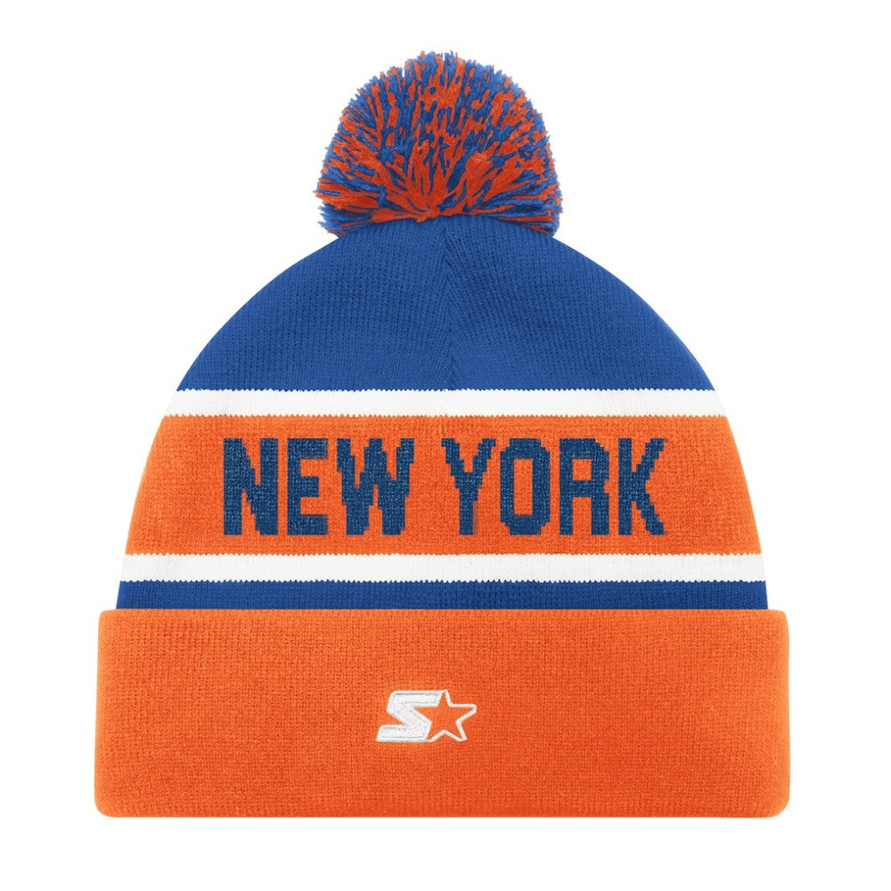 New York Islanders Starter Cuffed Knit Hat with Pom - Orange - NHL