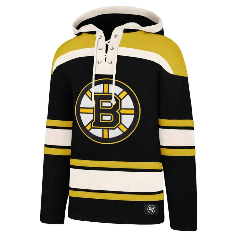 David Pastrnak Boston Bruins '47 Big & Tall Lace-up Pullover Hoodie - Black - NHL