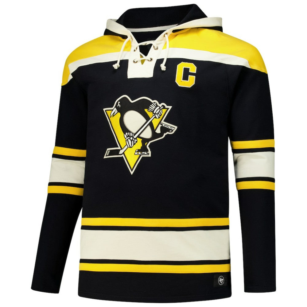 Sidney Crosby Pittsburgh Penguins '47 Big & Tall Lace-up Pullover Hoodie - Black - NHL