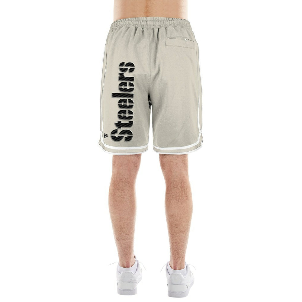 Pittsburgh Steelers New Era Stone Multi Patch Shorts Light Beige | NFL